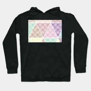 Tribal pattern, geometric and flower motifs, abstract print Hoodie